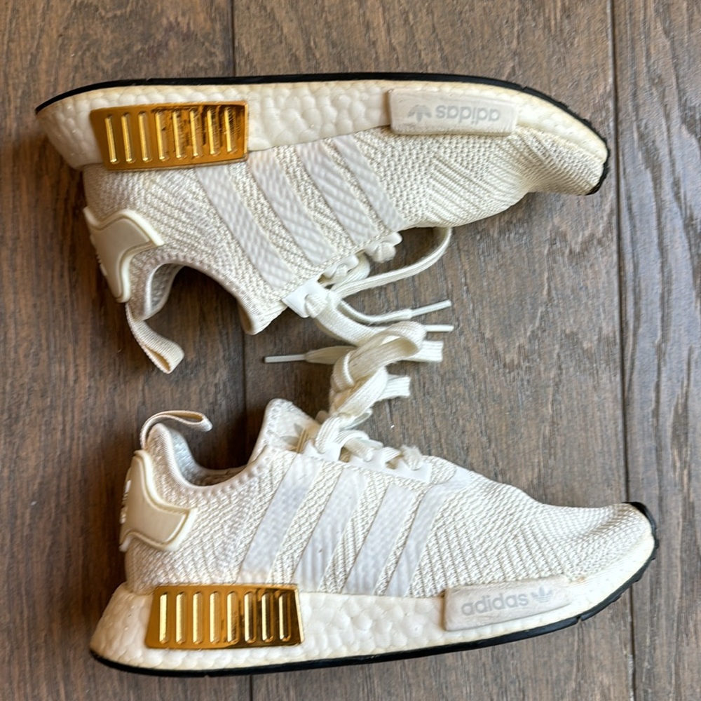 Adidas NMD cream and gold